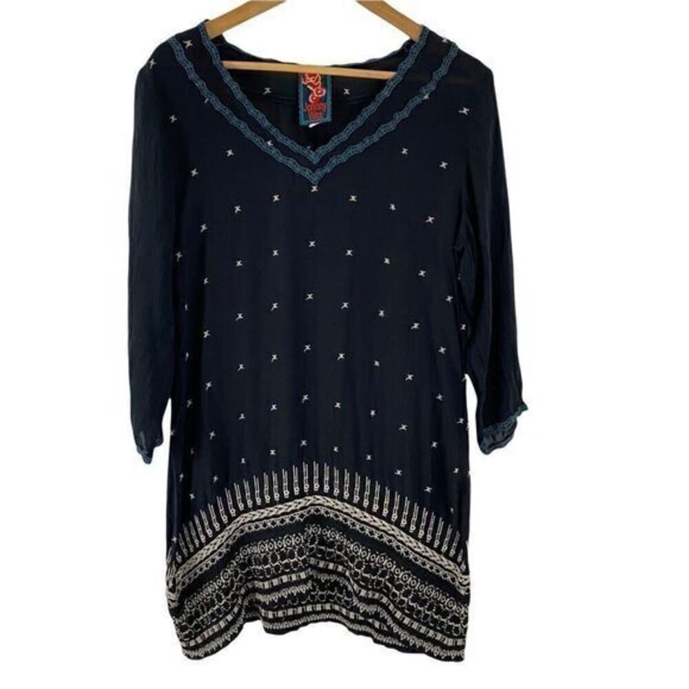 Johnny Was Embroidered Tunic Dress
